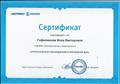 Сертификат об участие в видеотренинге "Стратегическое планирование и управление ДОО"