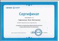 Сертификат об участие в видеотренинге "Трудовые отношения и эффективный контракт в образовательной организации"