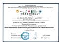 Сертификат об участие в работе Всероссийского форума молодых руководителей образовательных организаций "Лидер образования: профессионализм, компетентность, ответственность"